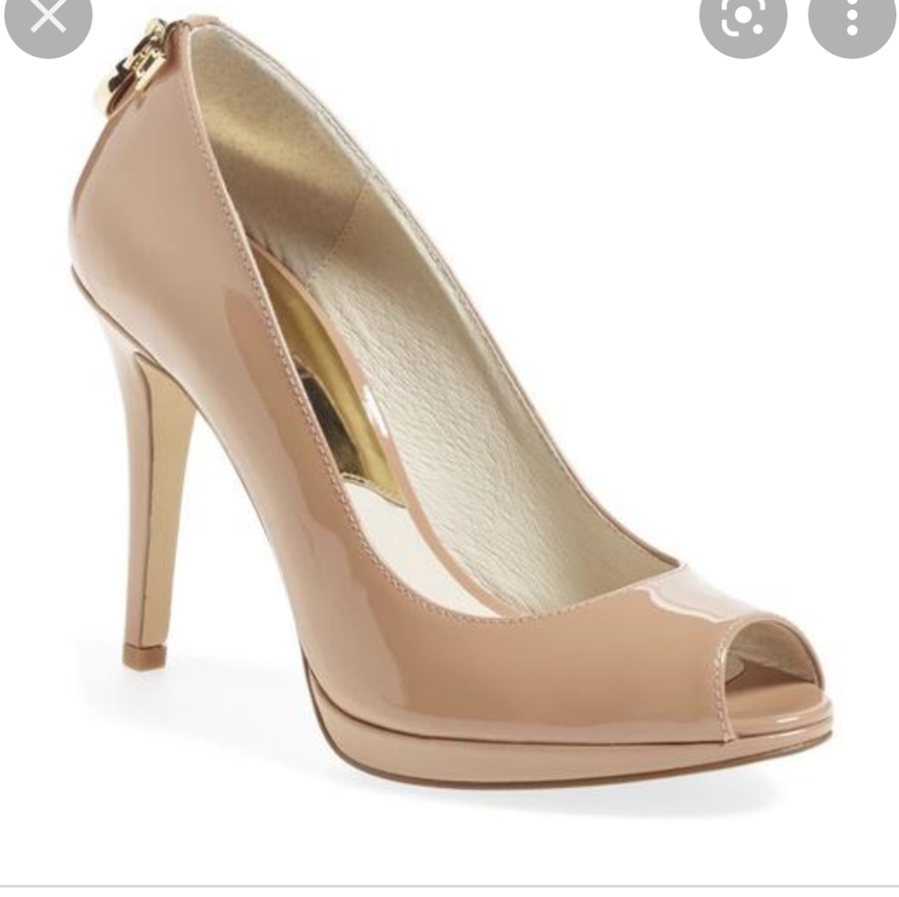 Michael Kors Nude Peep Toe Heels